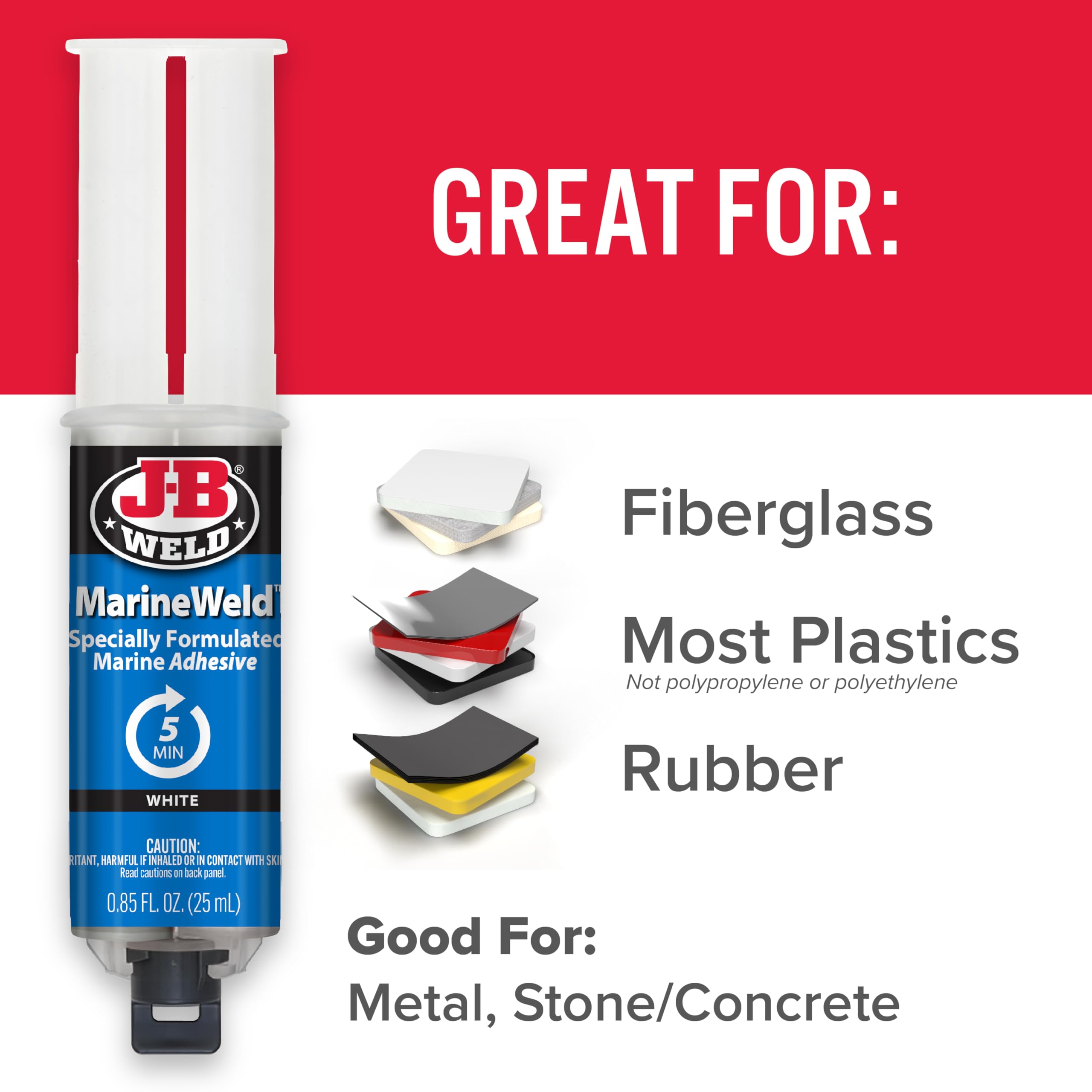 Foto 6 pulgar | Jeringa Adhesive J-b Weld Marineweld, 25 Ml, 2 Unidades, Color Blanco - Venta Internacional.