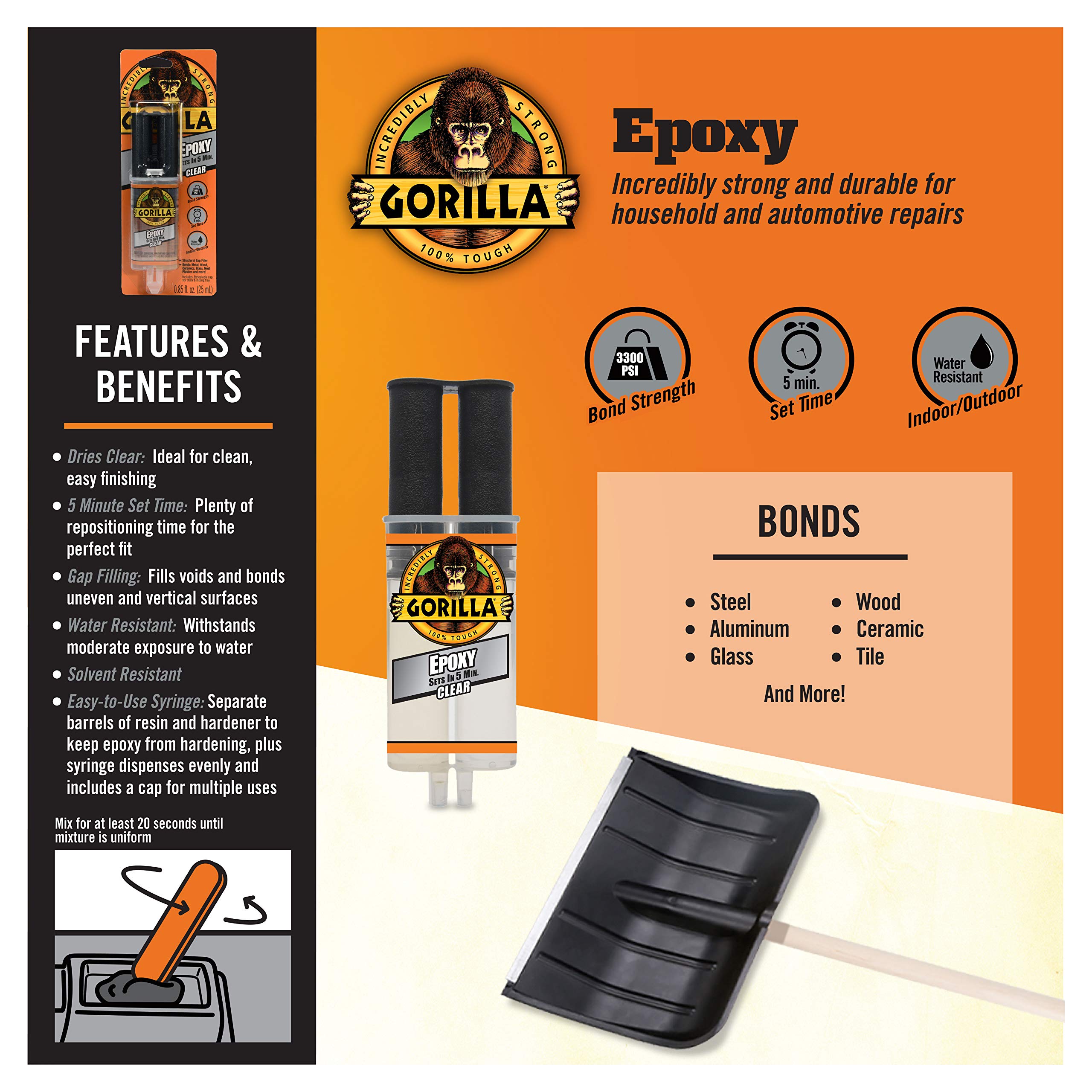 Foto 4 pulgar | Juego De Jeringas Transparentes Epoxy Gorilla  2 Partes  5 Minutos  25 Ml (x6) - Venta Internacional.
