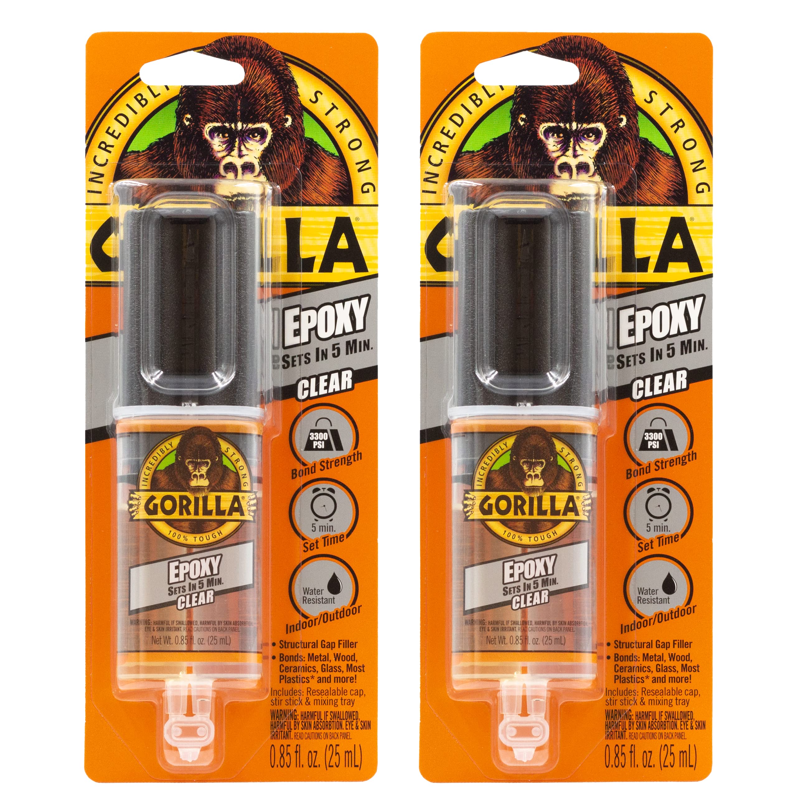 Foto 2 pulgar | Jeringas Epoxídicas Transparentes Epoxy Gorilla De 25 Ml  Paquete De 2 Unidades  Juego De 5 Minutos - Venta Internaci