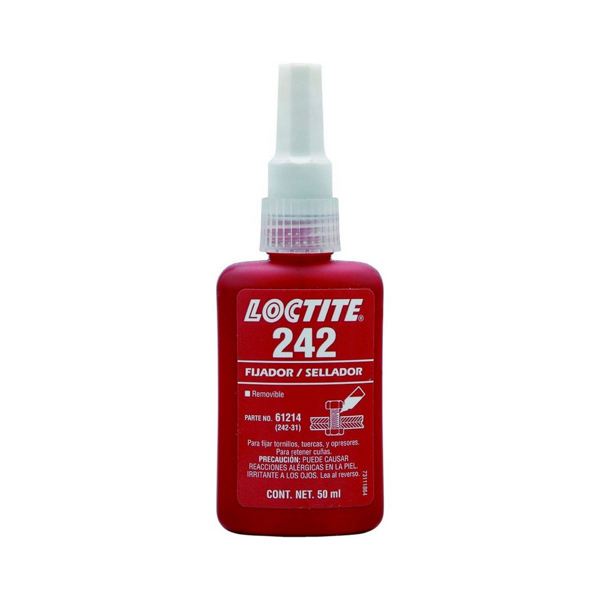 Adhesivo Fijador Rosca Loctite Resistencia Media 50 Gr (1.69 Oz) (242-31)