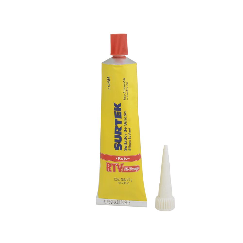 Foto 3 pulgar | Silicón Para Alta Temperatura Color Rojo En Tubo Surtek 70 Gr