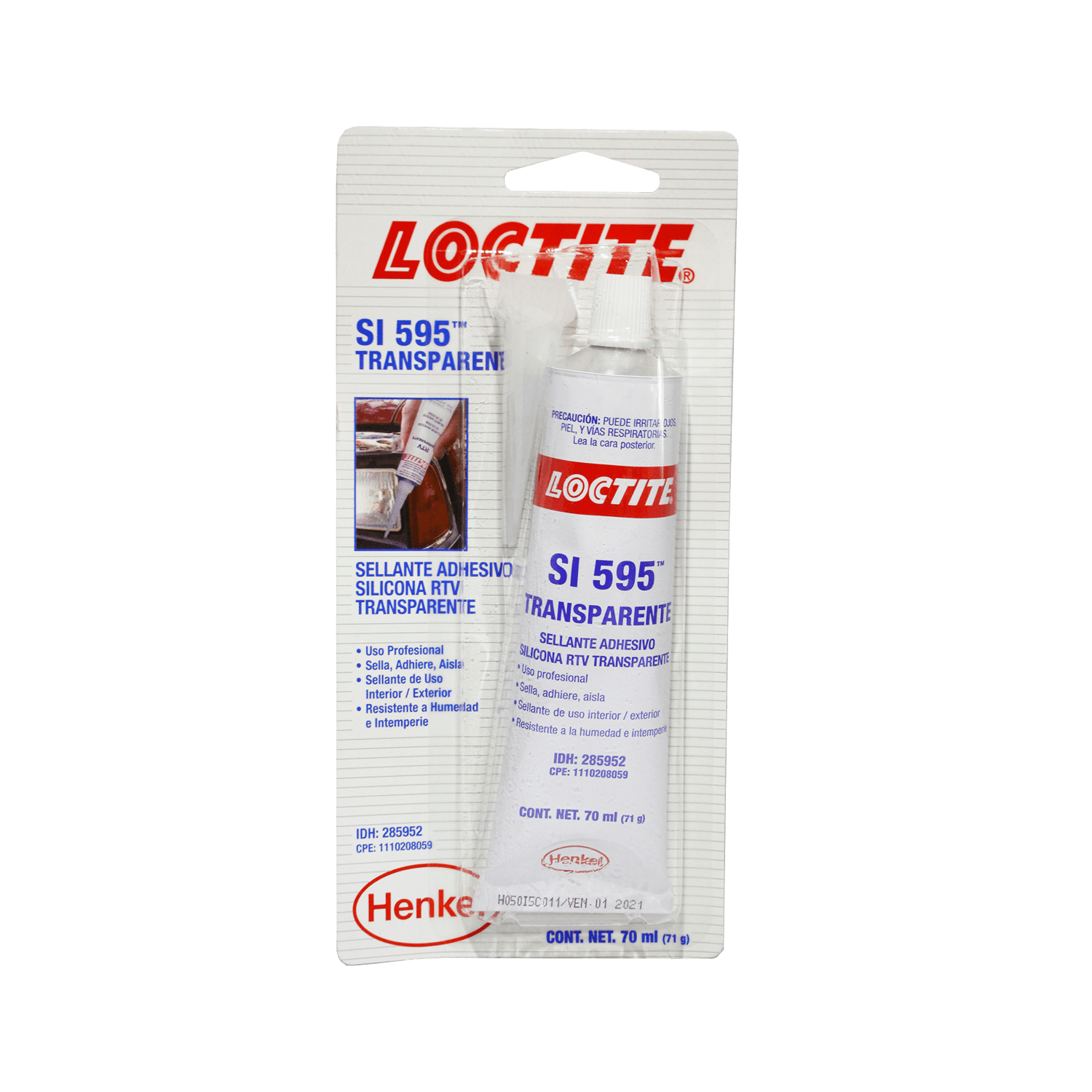 Foto 2 pulgar | Silicón Rtv Transparente Loctite 34204 70 Ml