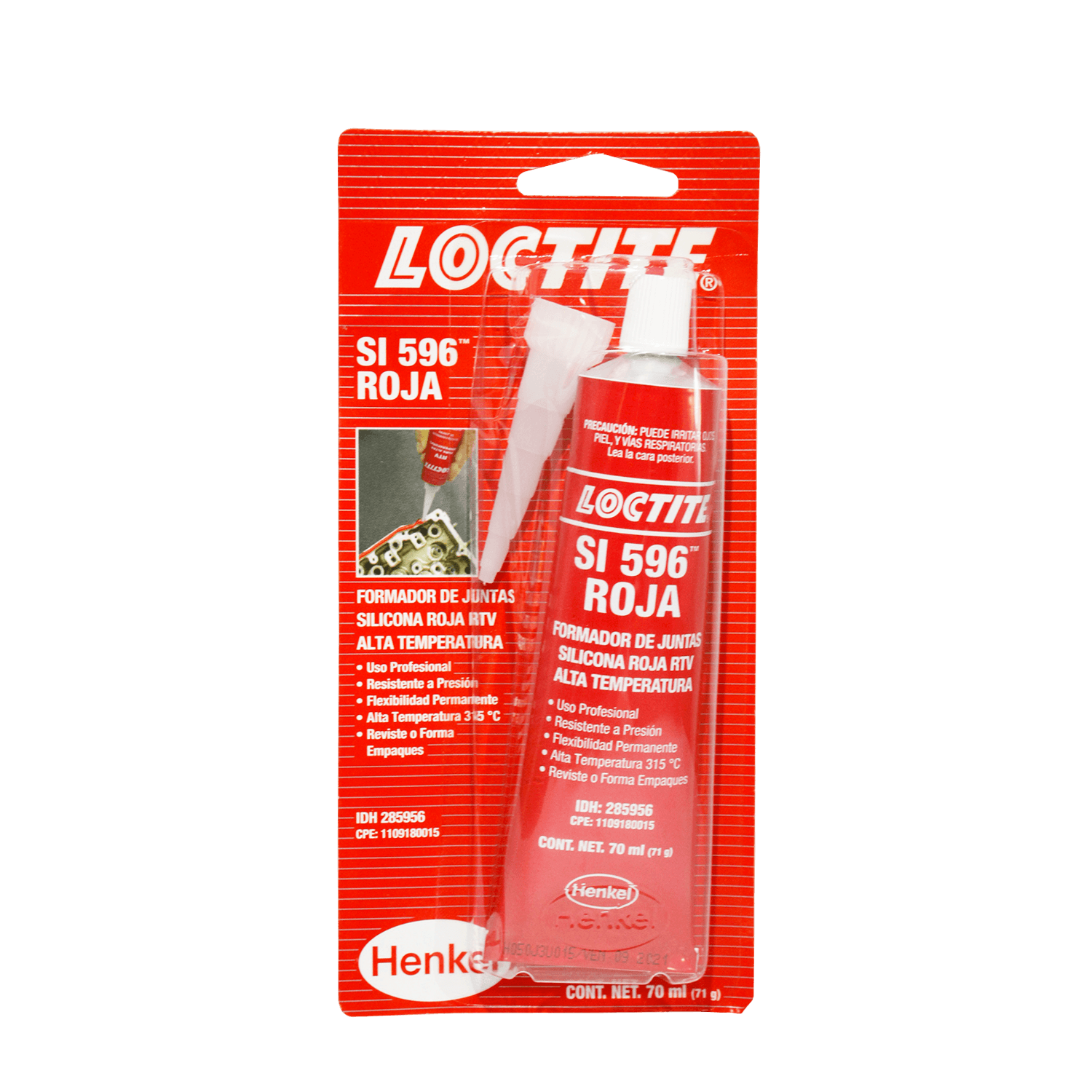 Foto 2 pulgar | Silicón Rtv Rojo Loctite 34206 70 Ml