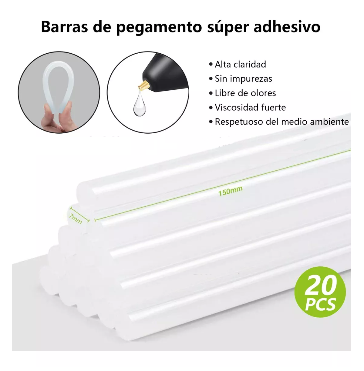 Foto 3 pulgar | Pistola de Silicón Inalámbrica Recargable Eo Safe Imports ESI-11312 Negra con 20 Barras