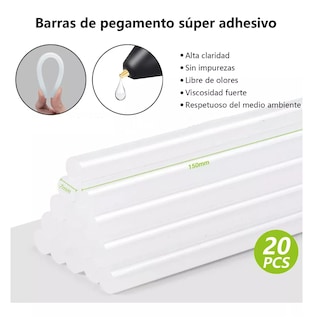 Foto 2 | Pistola de Silicón Inalámbrica Recargable Eo Safe Imports ESI-11312 Negra con 20 Barras