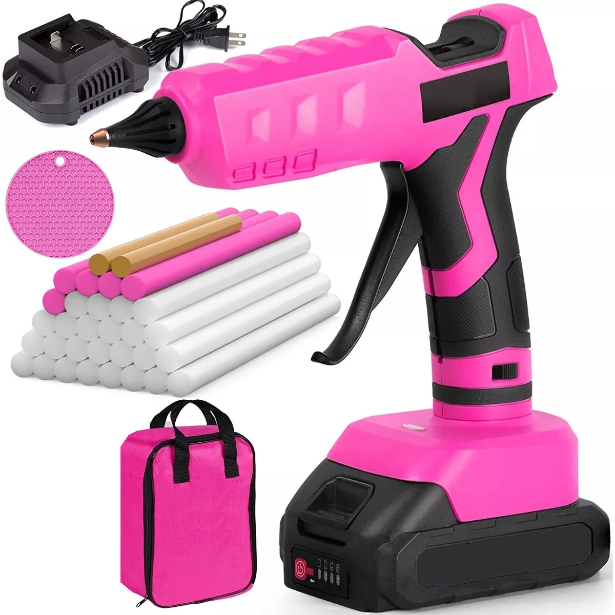 Foto 1 | Pistola De Silicon Caliente Inalambrica Con 26 Barras Eo Safe Imports Esi-12066  Rosa