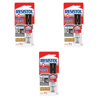 Foto 1 | Pack 3 Resistol Power Epoxy Metal 25g Henkel