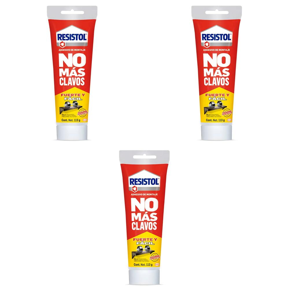 Foto 1 | Pack 3 Resistol No Mas Clavos Fuerte Y Facil 113g Henkel