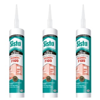 Foto 1 | Pack 3 Silicon Uso General Blanco Sista 300 Ml (hk-2677064)