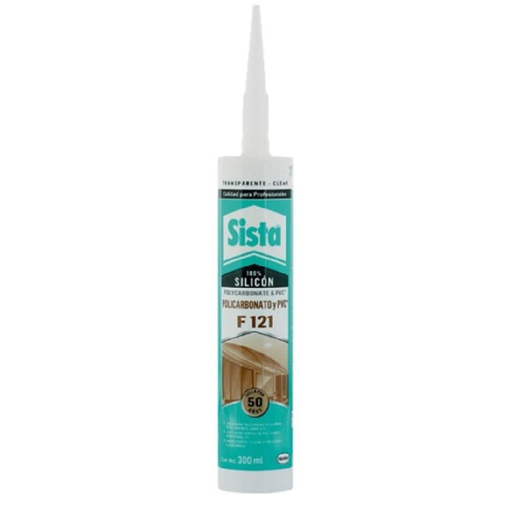 Foto 3 | Pack 2 Silicon F121 Policarbonato Y Pvc Transparente 300 Ml Sista