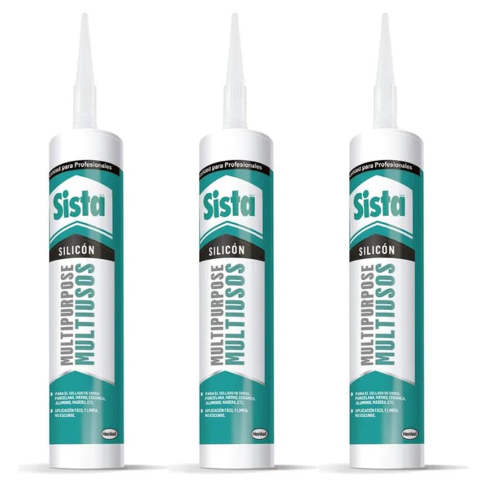 Foto 1 | Pack 3 Silicon Multiusos Blanco 280 Ml Henkel