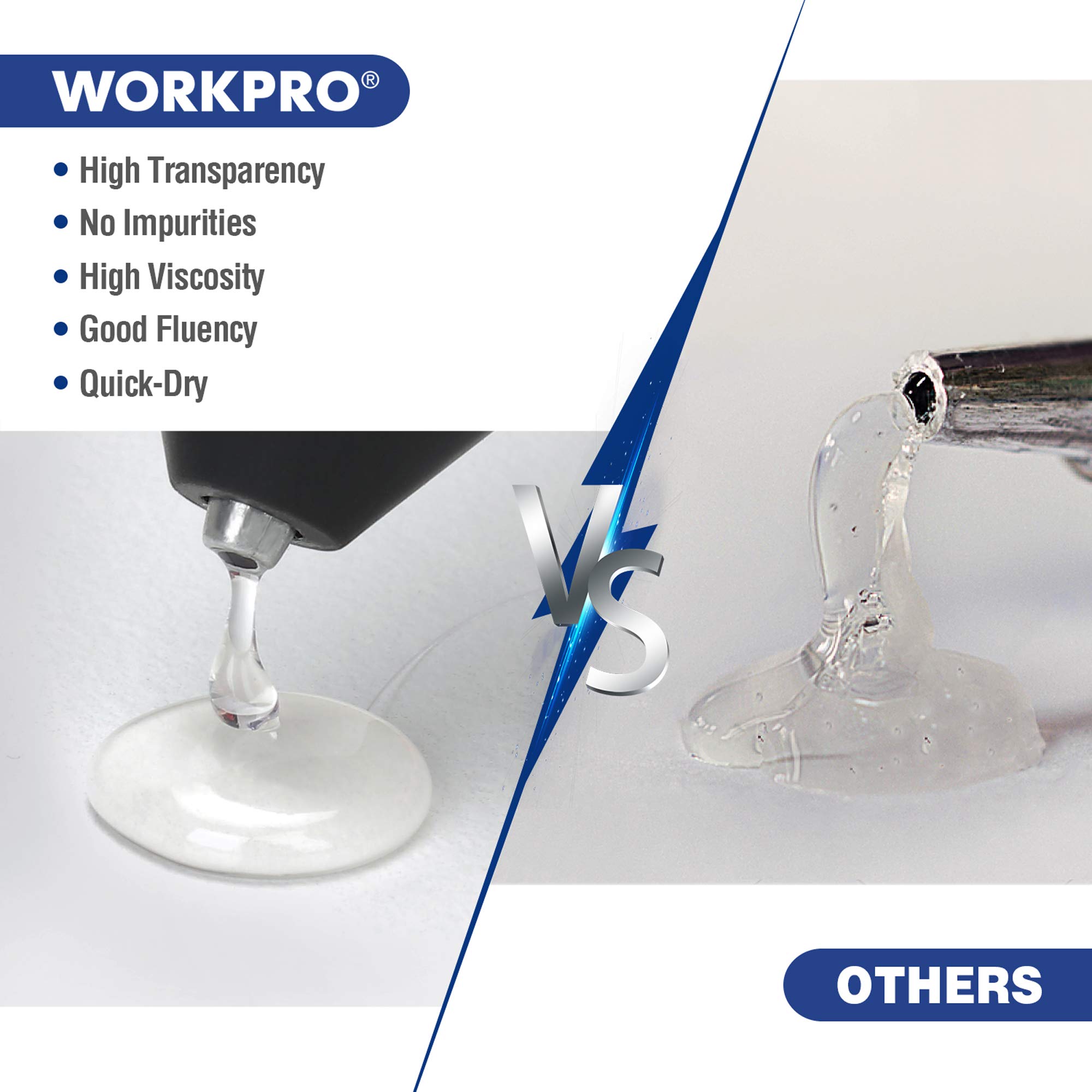 Foto 4 | Barras De Pegamento Caliente Workpro De 0,27 X 10 Cm, 200 Unidades, Para Manualidades - Venta Internacional.