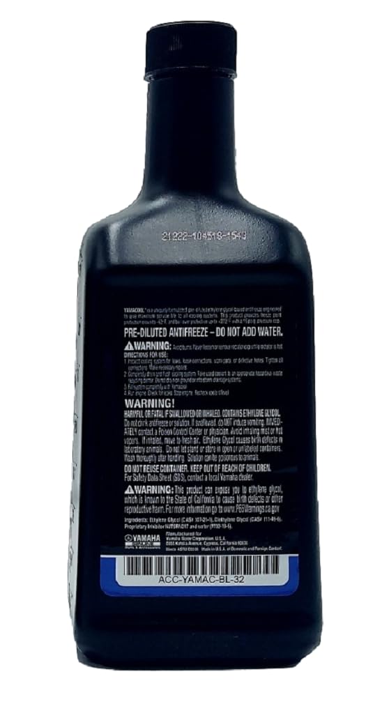 Foto 3 pulgar | Anticongelante Yamaha Yamalube Acc-yamac-bl-32 Prediluido, 1 Litro - Venta Internacional.