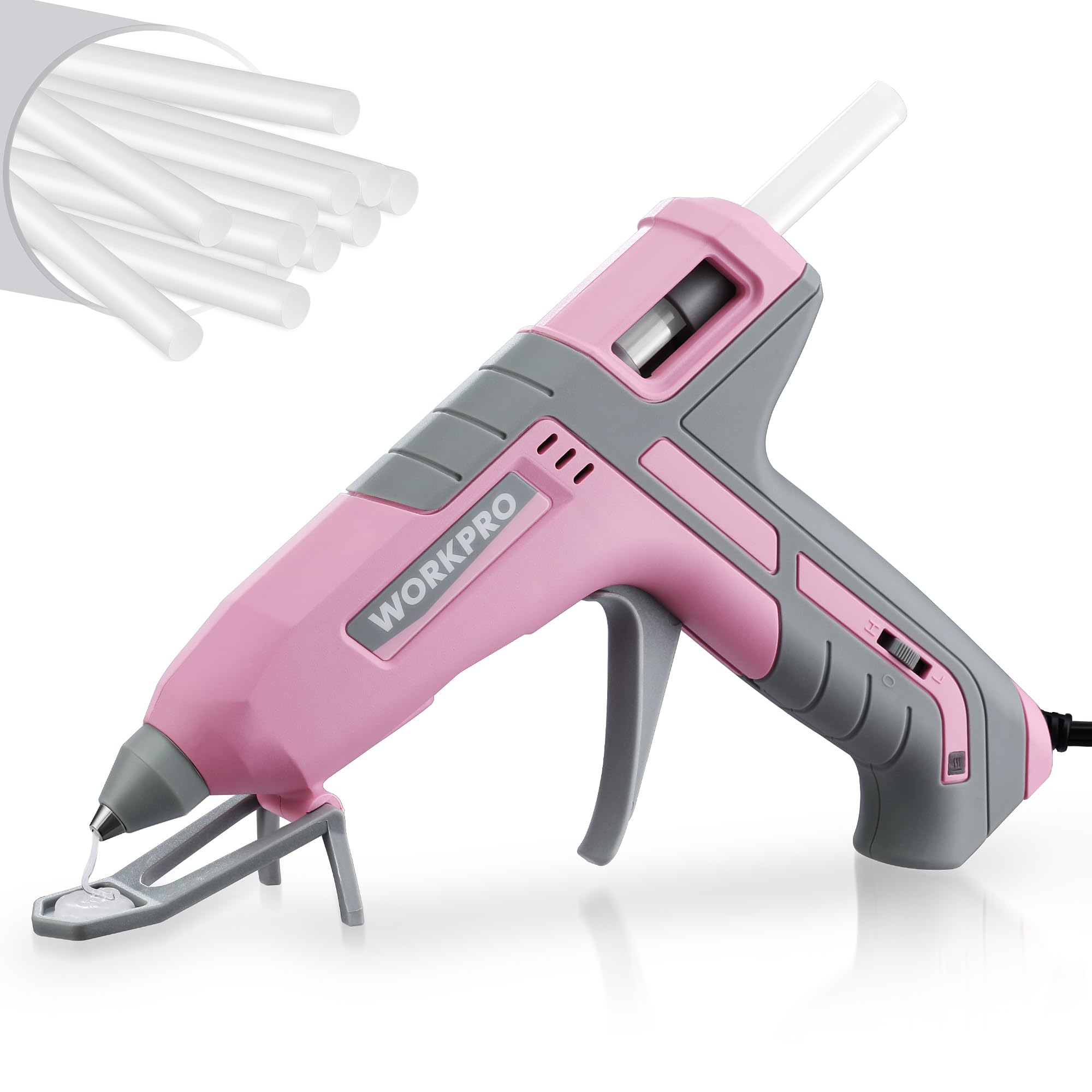 Foto 1 | Cinta Rosa De Doble Temperatura Con Pistola De Pegamento Caliente Workpro, Tamaño Completo, 60/100 W - Venta Interna