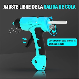 Foto 2 | Pistola De Silicon Inalámbrica Usb-c Caliente Eléctrica Eo Safe Imports Esi-18679 Azul