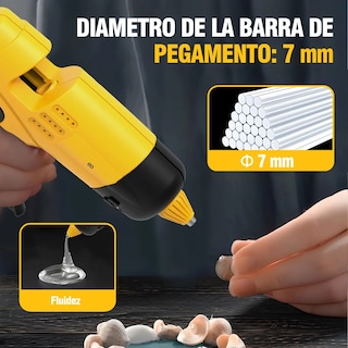 Foto 2 | Pistola De Silicon Inalámbrica Eo Safe Imports Esi-18678 Color Amarillo