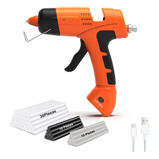 Foto 1 | Pistola De Silicon Caliente Inalámbrica Con Usb-c Eo Safe Imports Esi-18680 Color Naranja