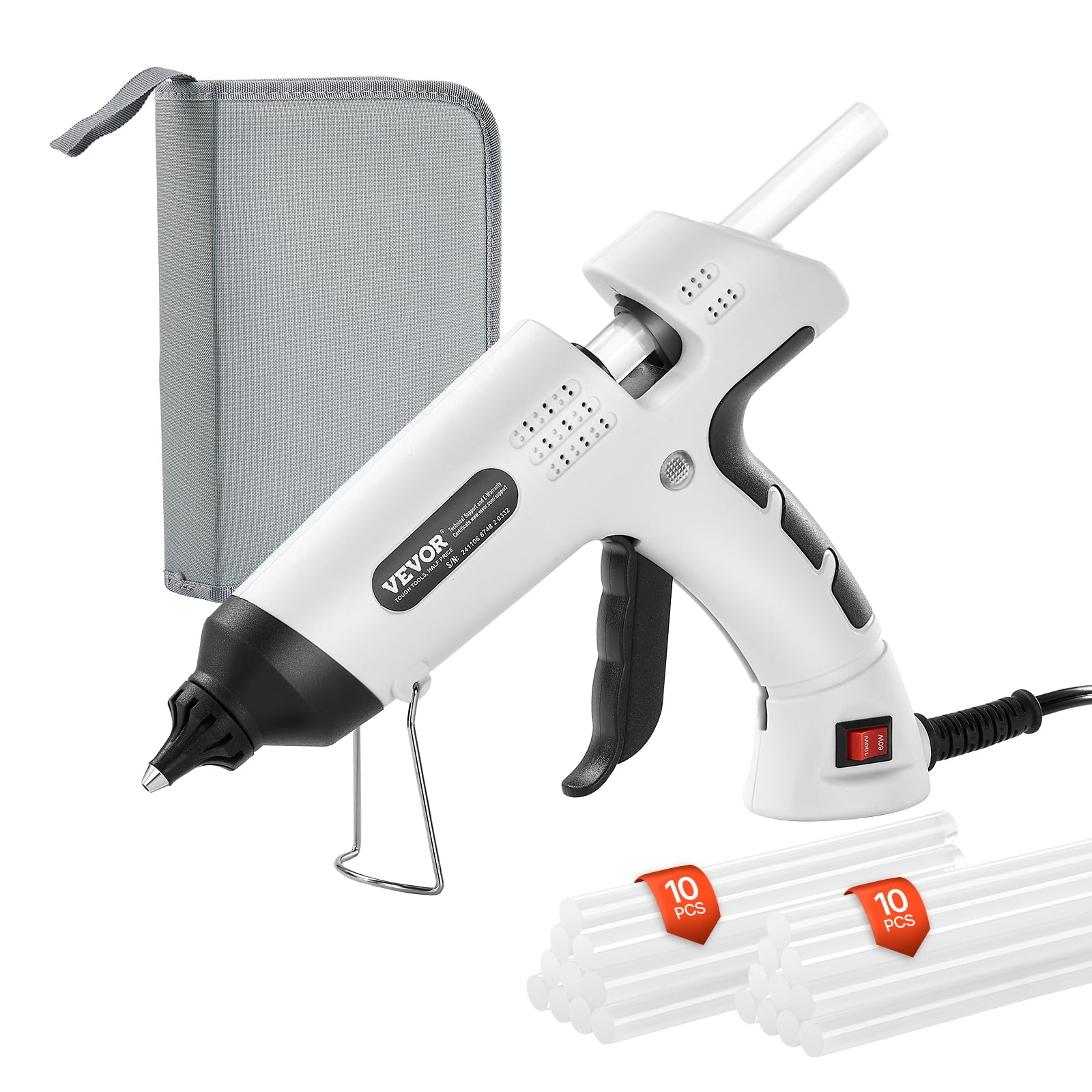 Foto 1 | Pistola De Pegamento Caliente Vevor 60/100 W De Doble Potencia Con 20 Barras De Pegamento, Color Blanco - Venta In
