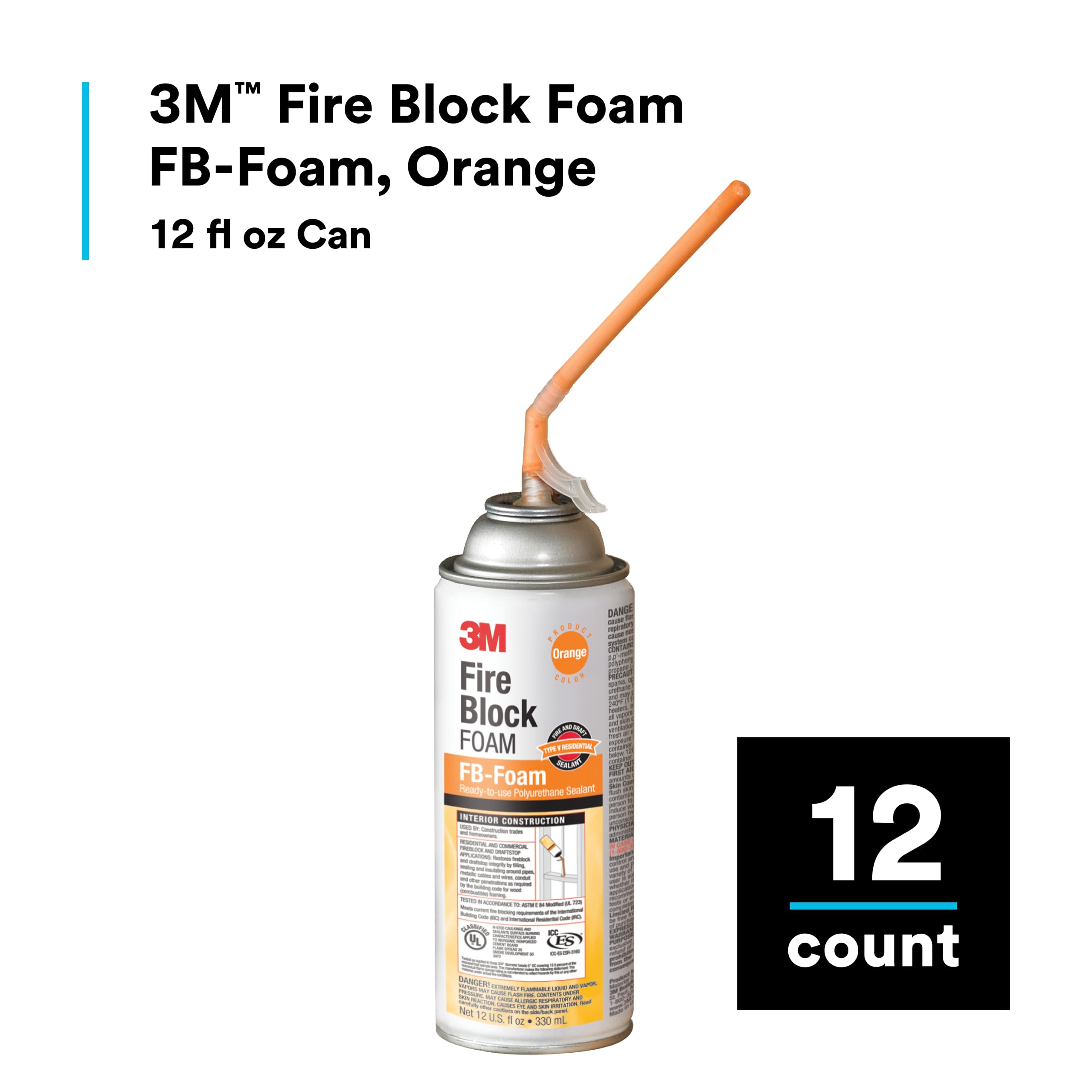 Foto 3 pulgar | Fire Block Foam 3m Fb-foam, Lata De 350 Ml, Color Naranja - Venta Internacional.