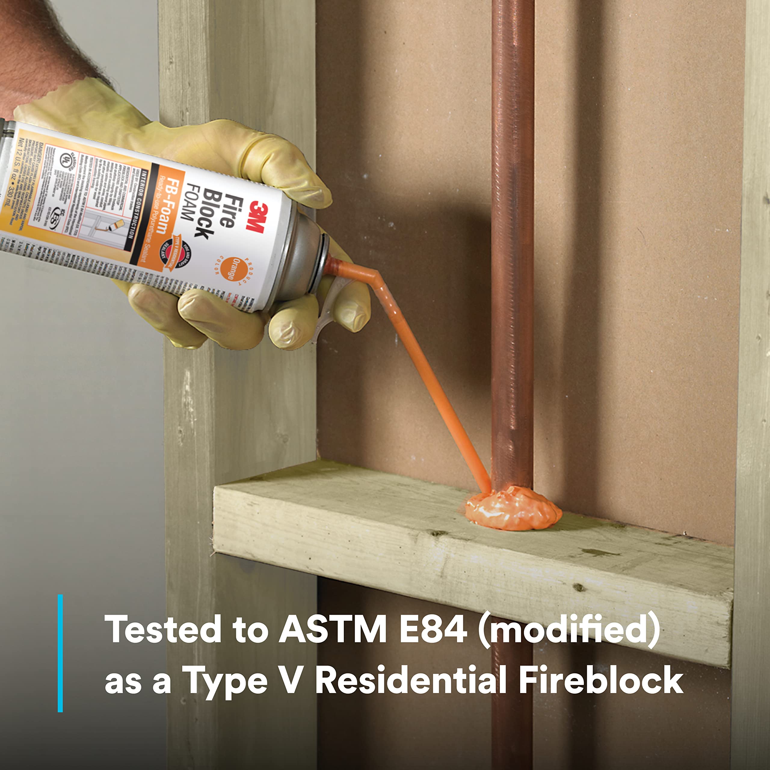 Foto 5 | Fire Block Foam 3m Fb-foam, Lata De 350 Ml, Color Naranja - Venta Internacional.