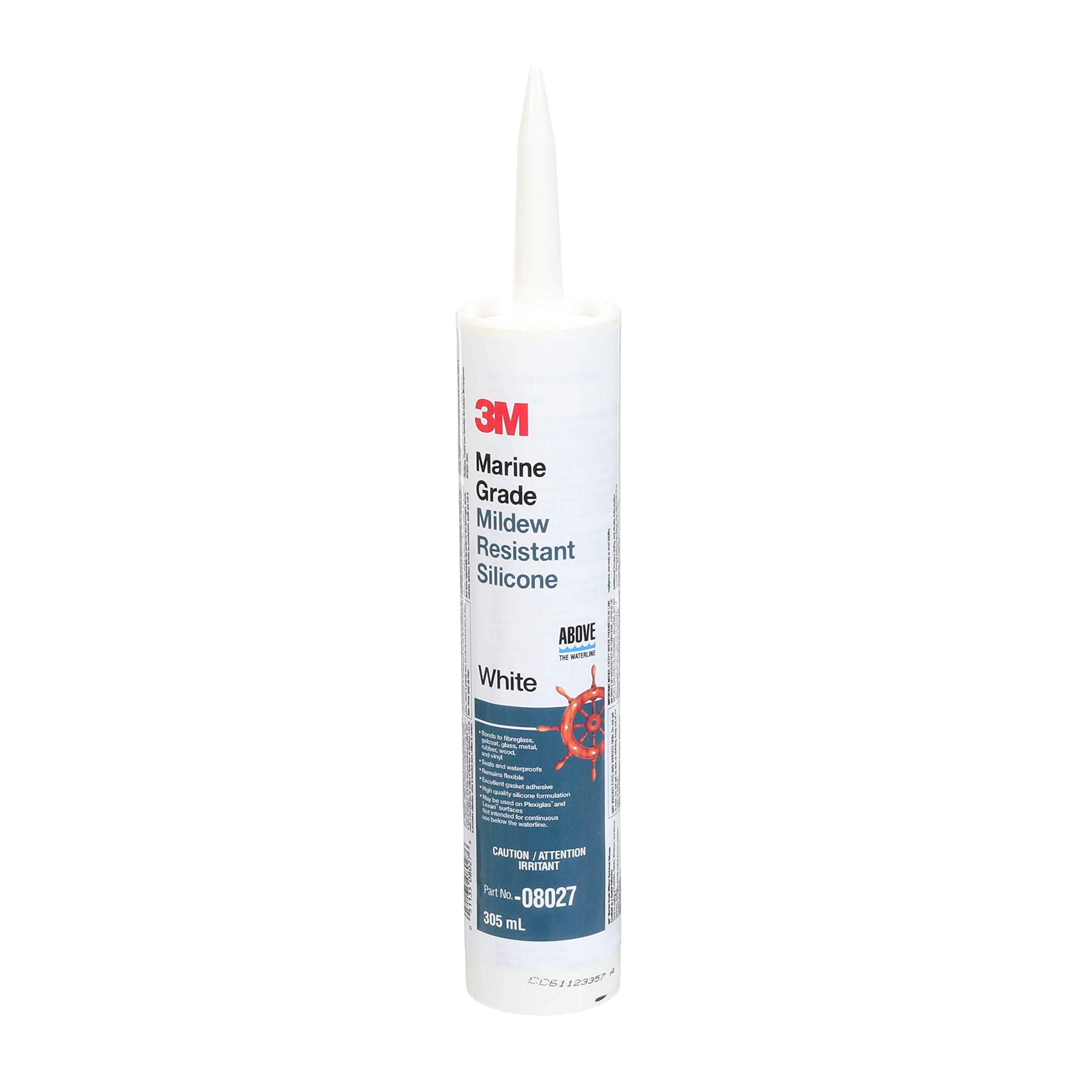 Sellador De Silicona 3m Marine Grade 08027, Cartucho Blanco De 305 Ml - Venta Internacional.