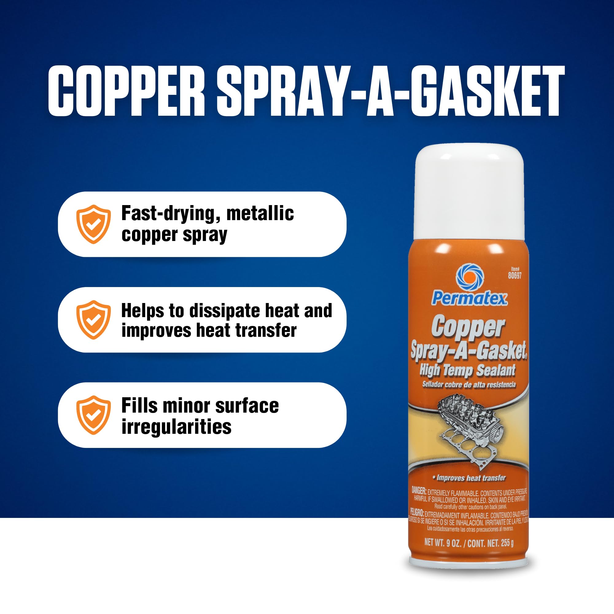Foto 3 pulgar | Sellador Adhesivo Permatex Copper Spray-a-gasket 260 Ml - Venta Internacional.