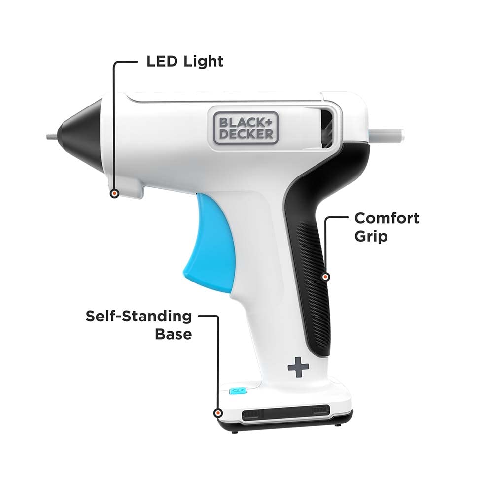 Foto 4 pulgar | Pistola De Pegamento Black+decker 4v Max Inalámbrica Usb Recargable Blanca - Venta Internacional.