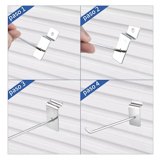 Foto 4 | Gancho Blister Panel Ranurado Belug 30 Piezas color Plata