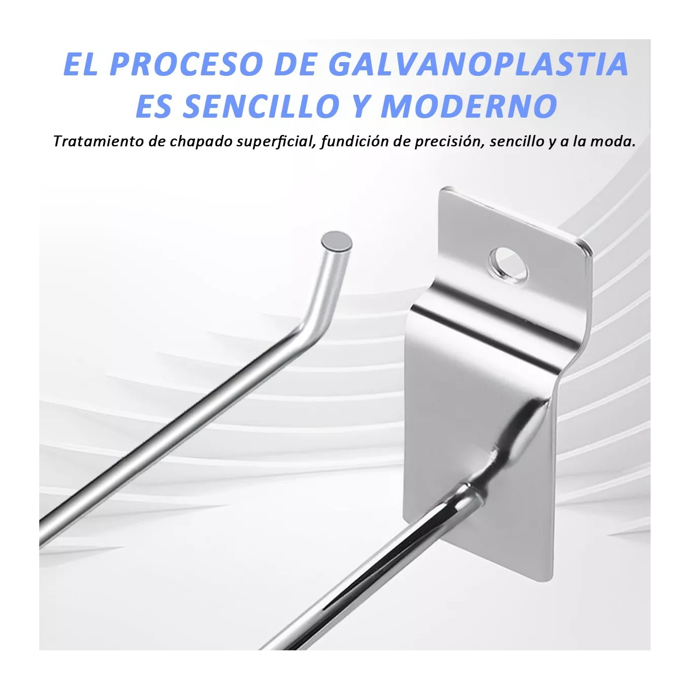 Foto 3 pulgar | Gancho Blister para Panel Ranurado 20 cm 30 Piezas