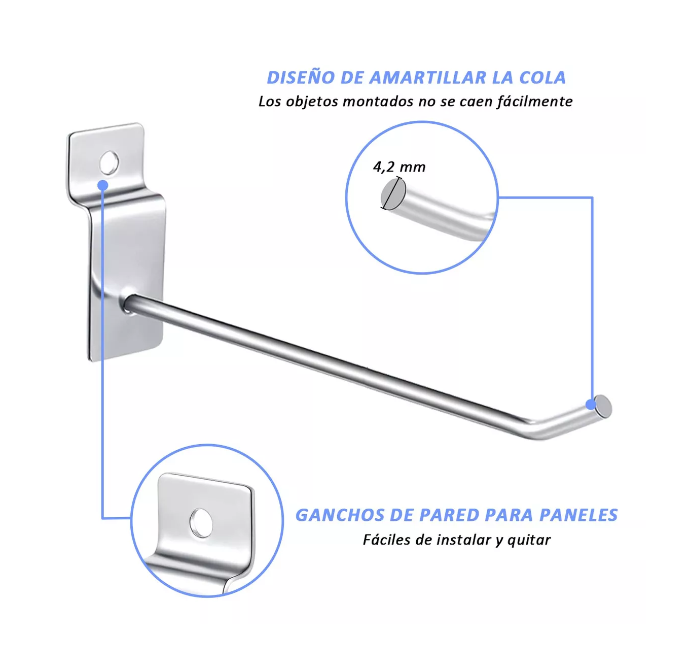 Foto 3 pulgar | Ganchos Belug para Panel 60 Piezas