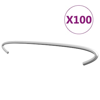 Foto 2 | Ganchos de Gaviones VidaXL de Acero Galvanizado 100 Piezas 15.7 Pulgadas de Longitud - Venta Internacional