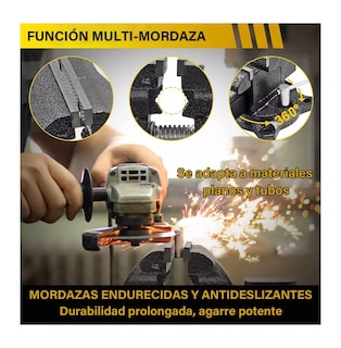 Foto 2 | Tornillo De Banco Ligero De Ajuste Rápido 360° Negro Puntos Blancos