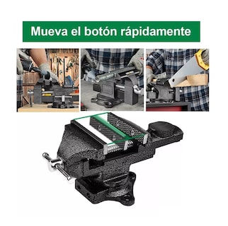 Foto 5 | Tornillo De Banco Ligero De Ajuste Rápido 360° Negro Puntos Blancos