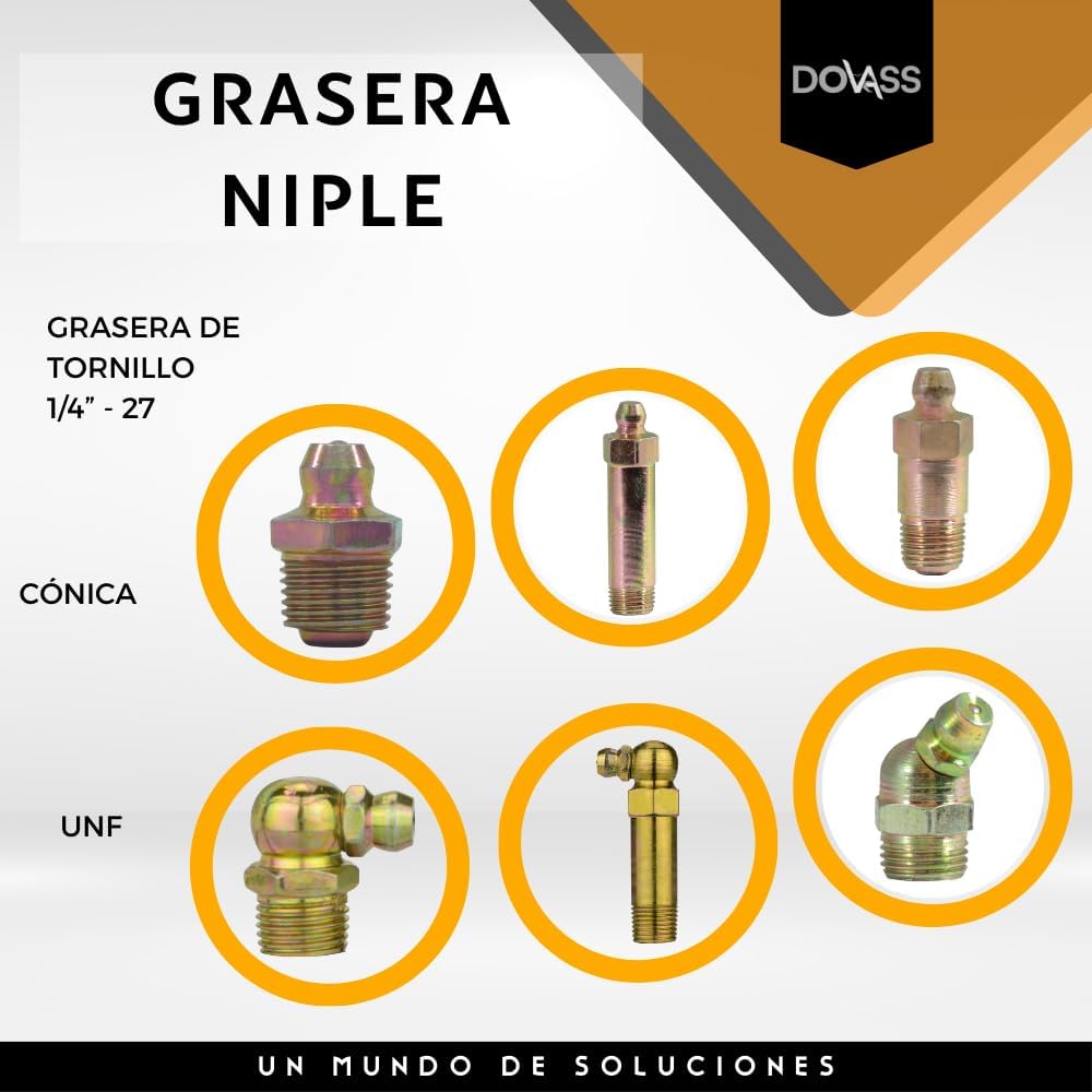 Foto 5 | Grasera de Niple Tipo Tornillo Karlen 016CH 1/4 27 Cónica UNF 25 Piezas