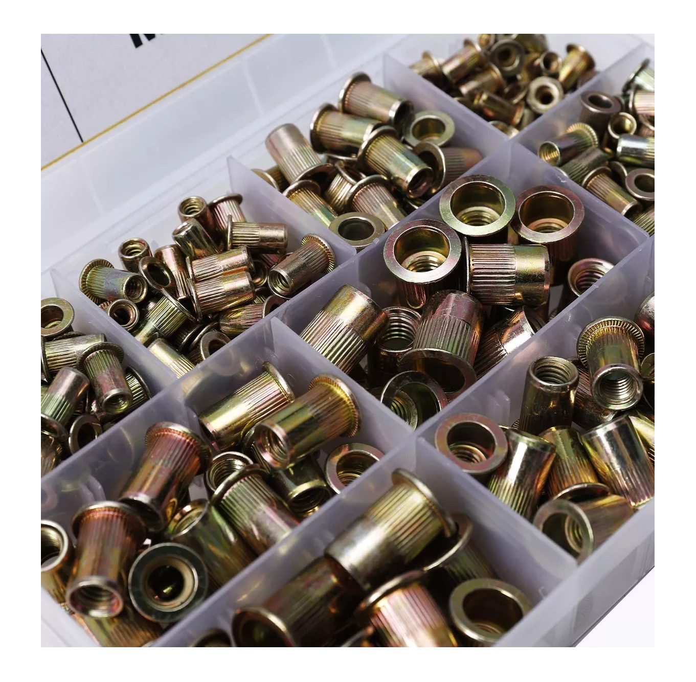 Foto 4 pulgar | Tuercas Remachables Belug de Acero Carbono M3 M4 M5 M6 M8 300 Piezas + Caja Transparente