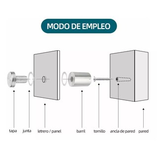 Foto 3 | Chapetones para Montaje de Herrajes Eo Safe Imports ESI-10994 Plateados 19 X 25 mm 30 Piezas