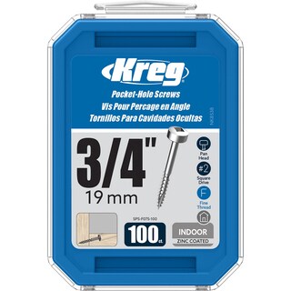 Foto 1 | Tornillos De Bolsillo Kreg Sps-f075-100, Zinc, 3/4 Pulgadas, #6, Rosca Fina - Venta Internacional.