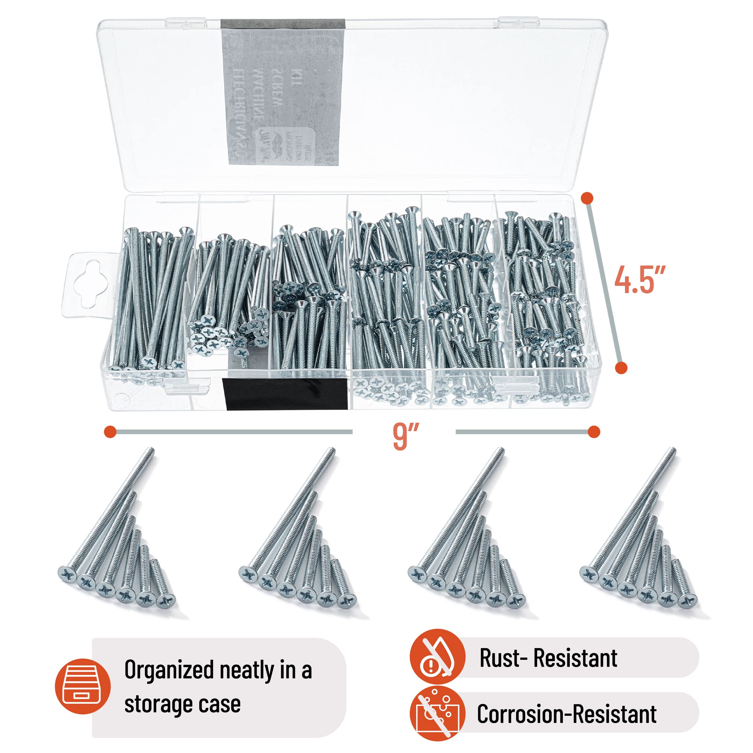 Foto 4 | Kit Surtido De Tornillos Para Máquinas Mr. Pen 370 Piezas #6 -32 - Venta Internacional.