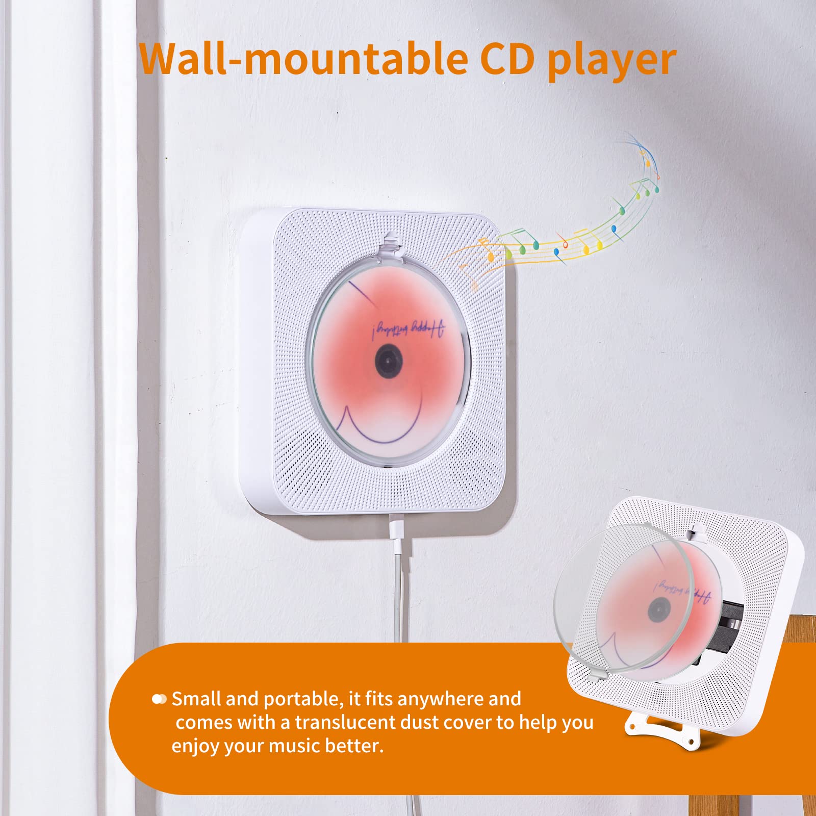 Foto 5 pulgar | Reproductor de Cd Yintiny Recargable Cute con Bluetooth 5.0 - Venta Internacional