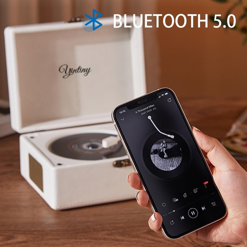 Foto 7 pulgar | Reproductor De Cd Yintiny Desktop Bluetooth 5.0 Con Altavoz Blanco - Venta Internacional.