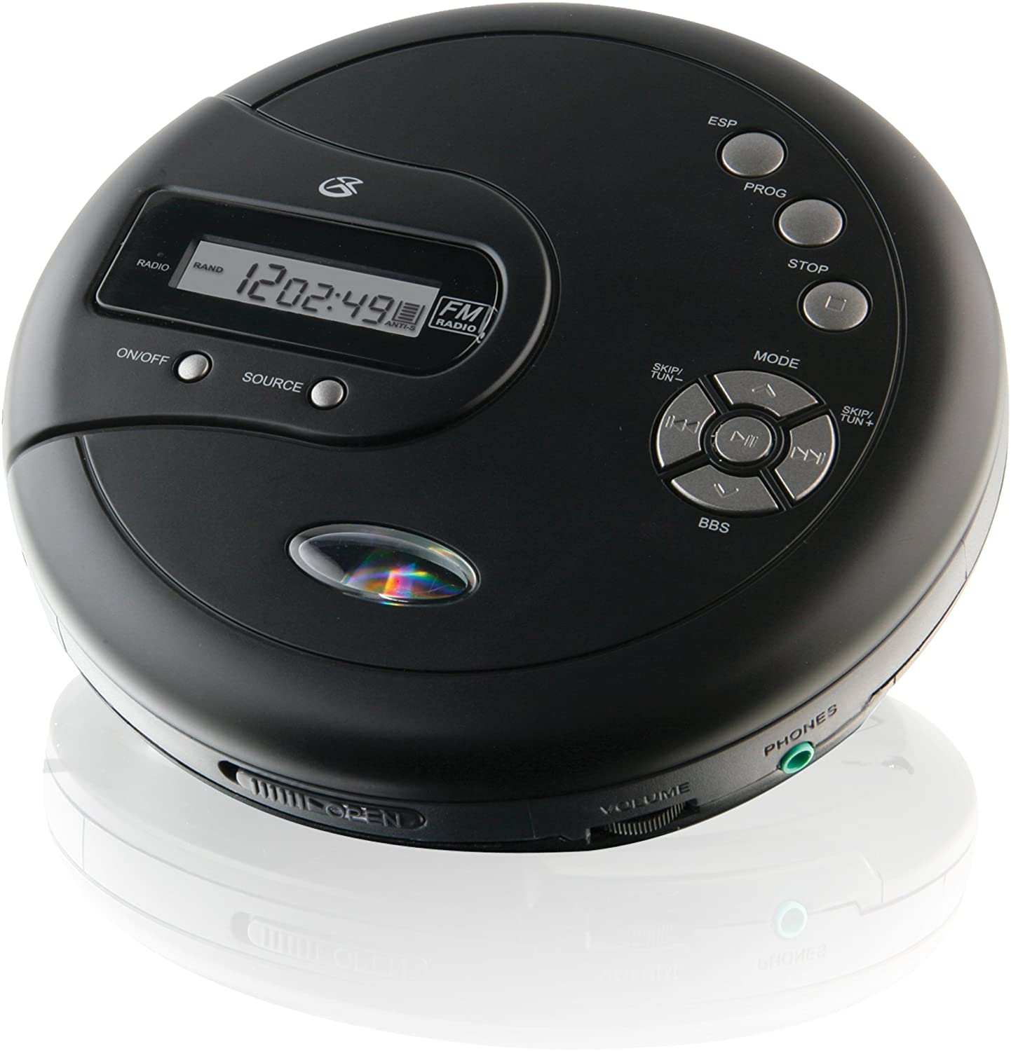 Foto 1 | Reproductor De Fm Y Cd Antideslizamiento con Pantalla Lcd - Negro - Venta Internacional