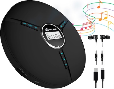 Foto 1 | Reproductor De Cd Klim Discoman Portátil Con Auriculares 2024 Negro - Venta Internacional.