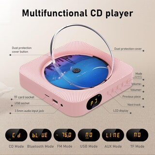 Foto 2 | Reproductor De Cd Portátil Micocious Con Bluetooth Y Radio Fm - Venta Internacional.