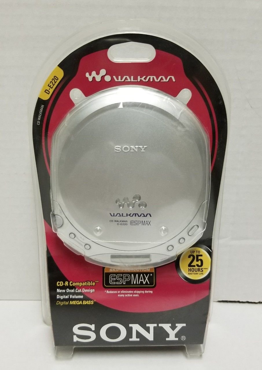 Reproductor De Cd Sony Walkman D-e220 Espmax Con Adaptador Ac - Plateado/gris - Venta Internacional.