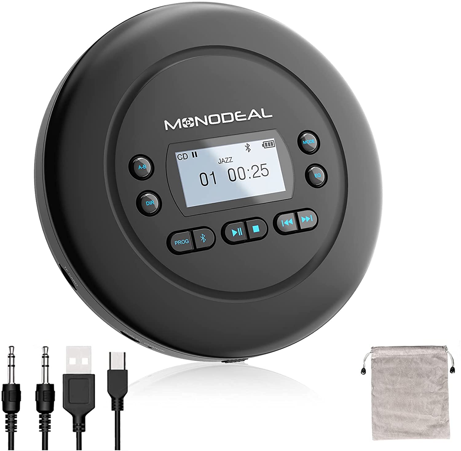 Foto 1 | Reproductor De Cd Portátil Monodeal Bluetooth Recargable Md-601 - Venta Internacional.