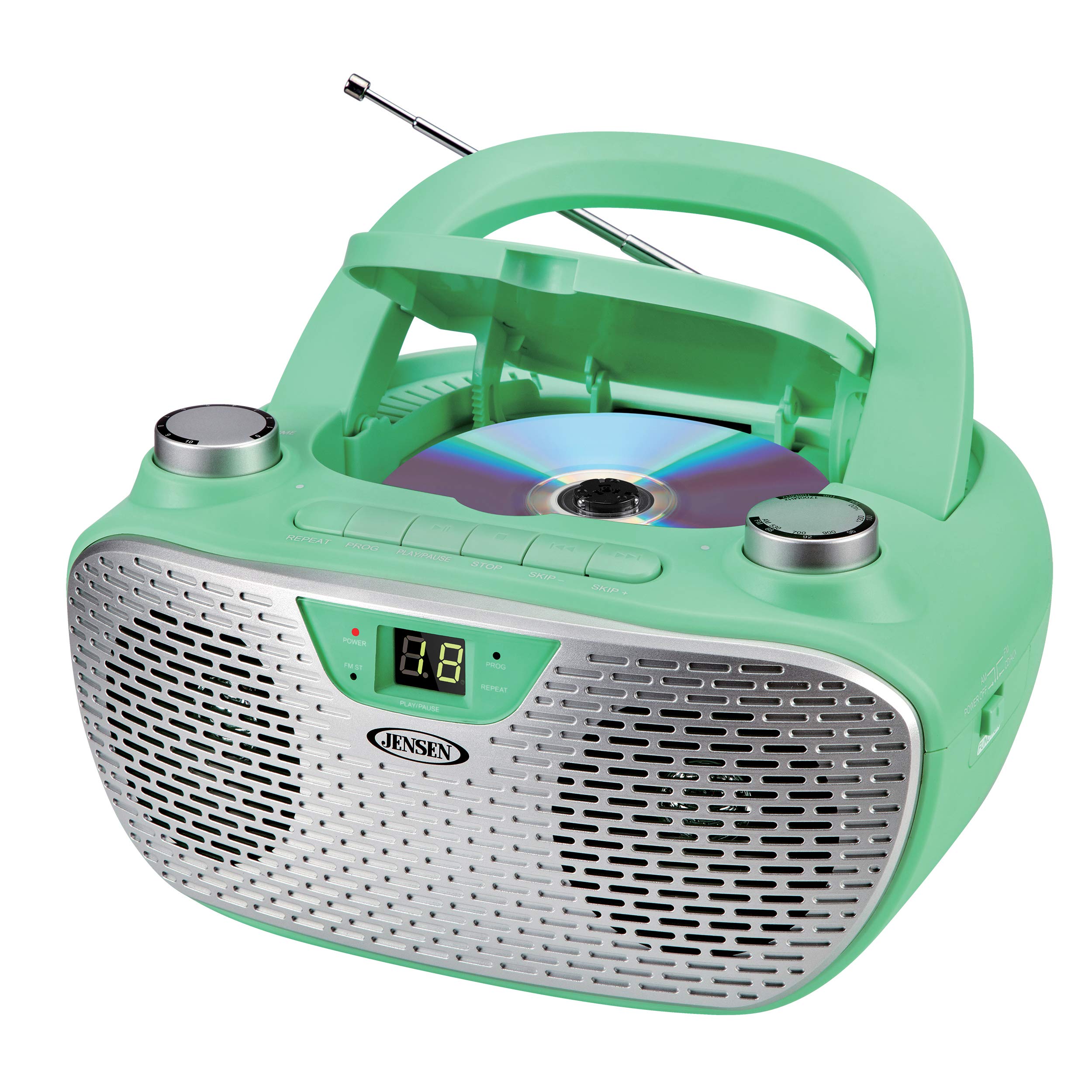 Foto 4 pulgar | Reproductor De Cd Estéreo Portátil Jensen Cd-485-gr De 1 W Con Radio Am/fm - Venta Internacional.