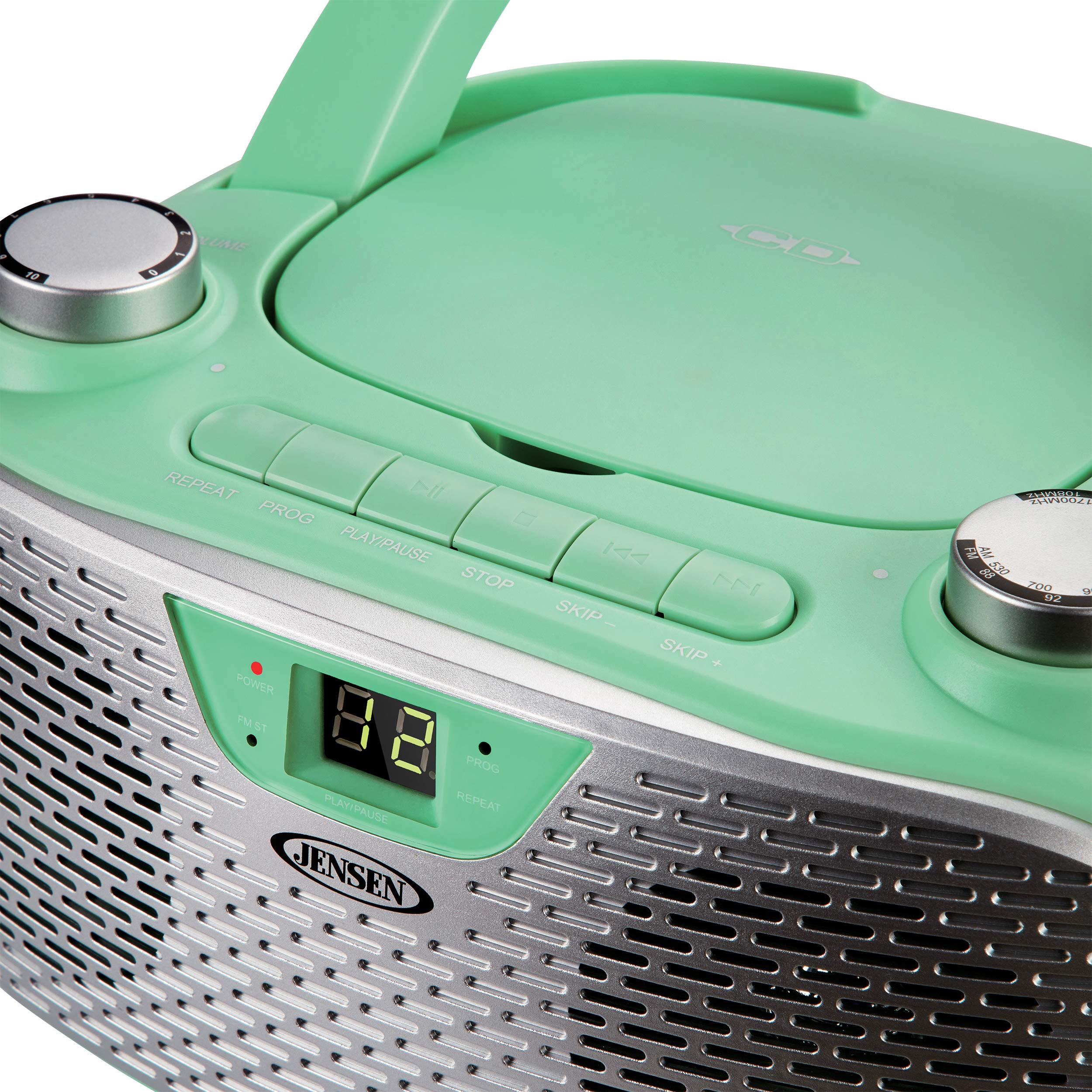 Foto 4 | Reproductor De Cd Estéreo Portátil Jensen Cd-485-gr De 1 W Con Radio Am/fm - Venta Internacional.
