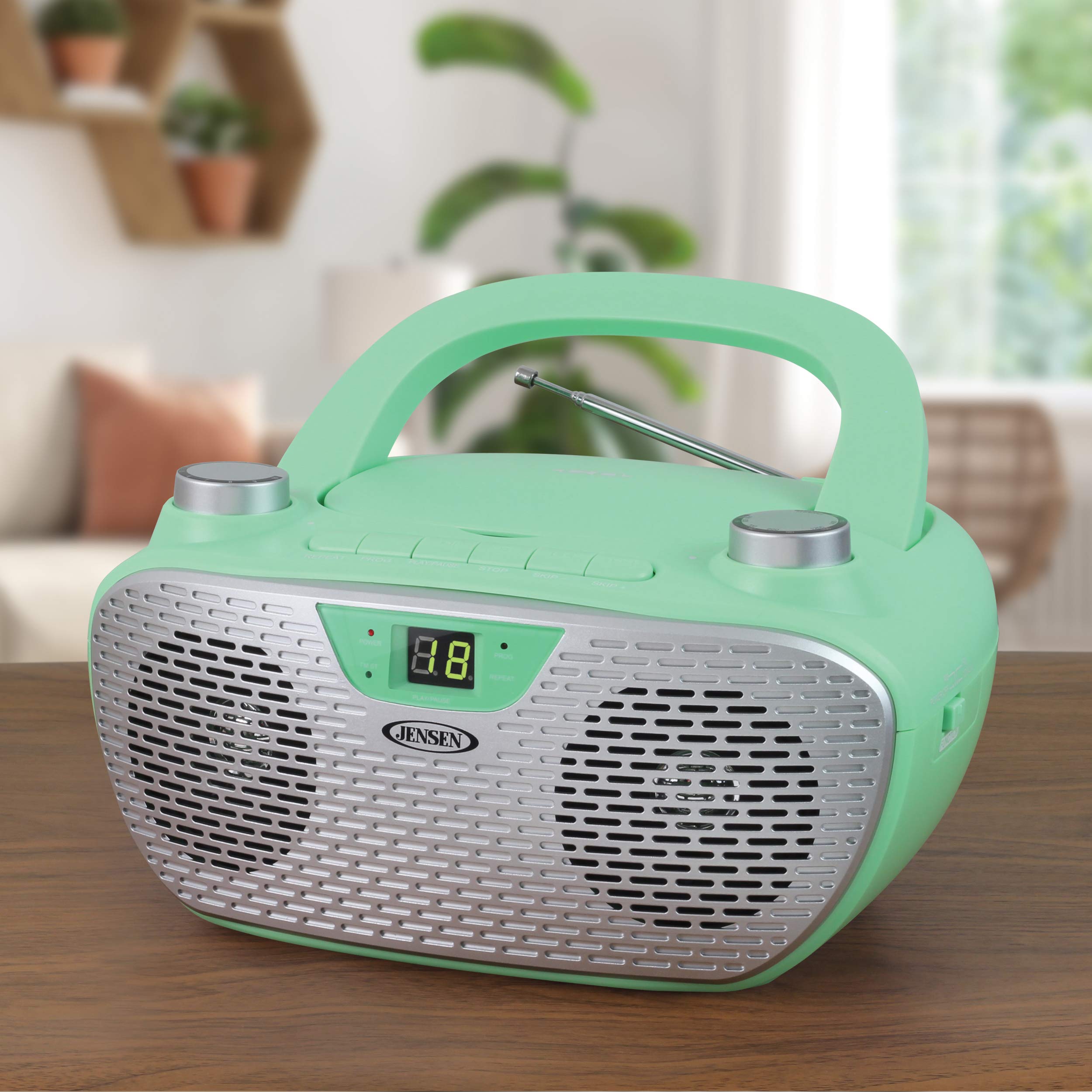 Foto 5 | Reproductor De Cd Estéreo Portátil Jensen Cd-485-gr De 1 W Con Radio Am/fm - Venta Internacional.