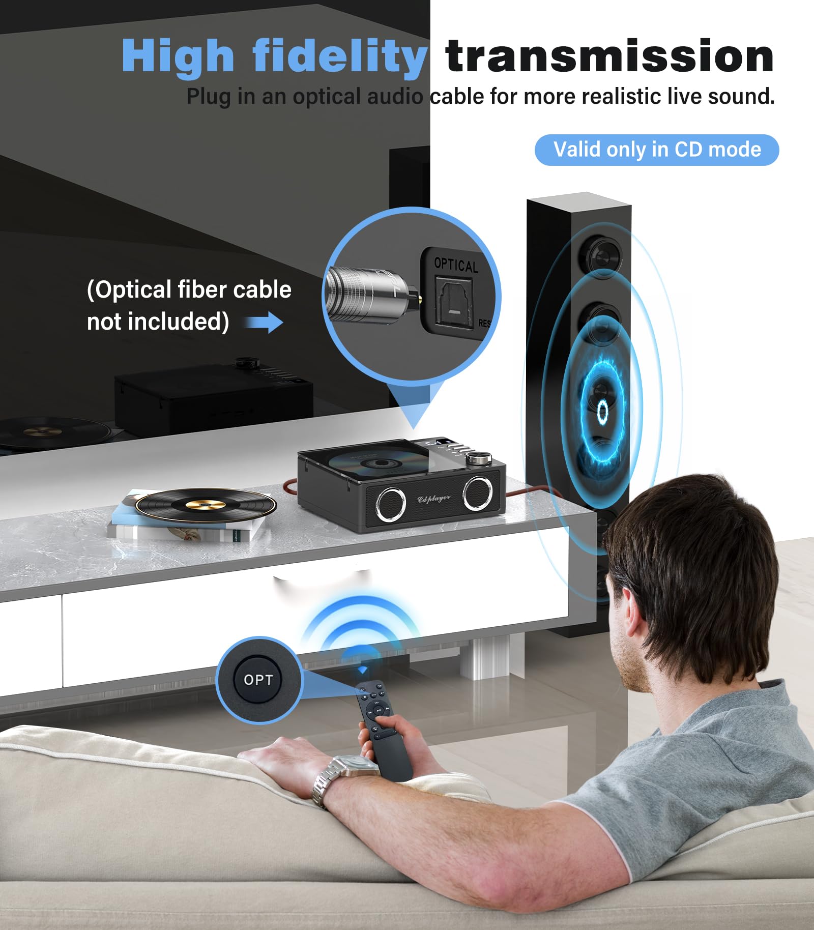 Foto 7 | Reproductor De Cd Portátil Greadio Con Bluetooth 5.3 4000 Mah - Venta Internacional.