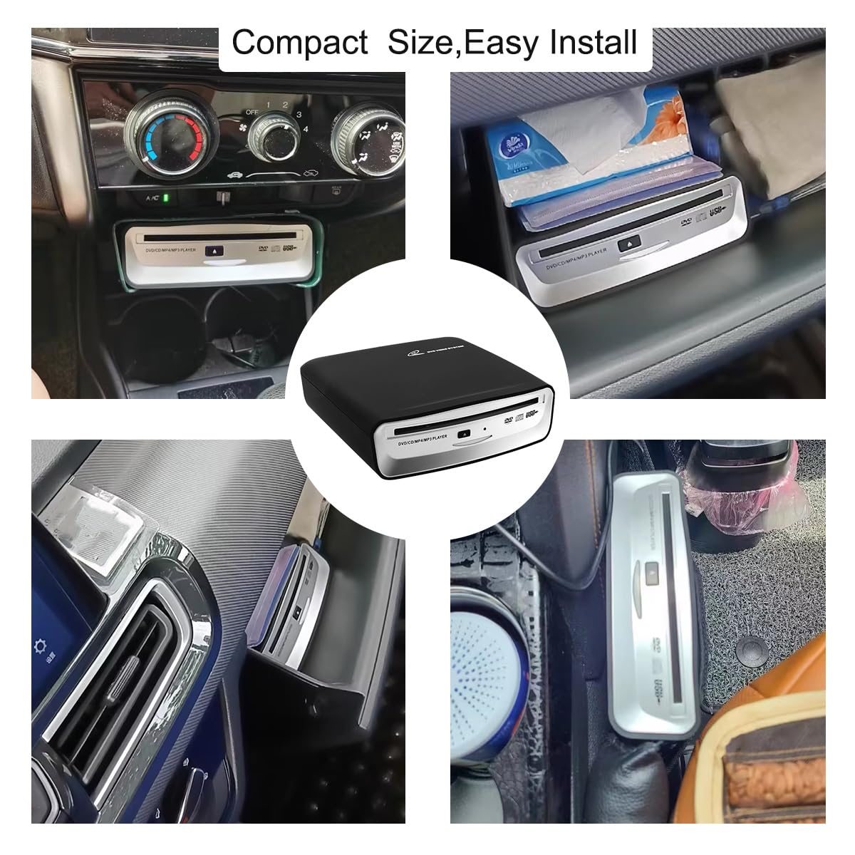 Foto 4 | Reproductor De Cd Portátil Para Coche Vcd Universal Usb Android 4.4+ - Venta Internacional.